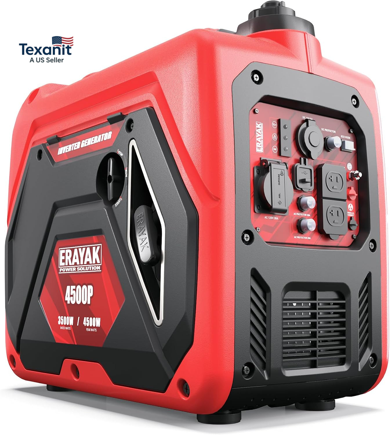 4500W Portable Inverter Generator for Home Use, Super Quiet Small Generator for