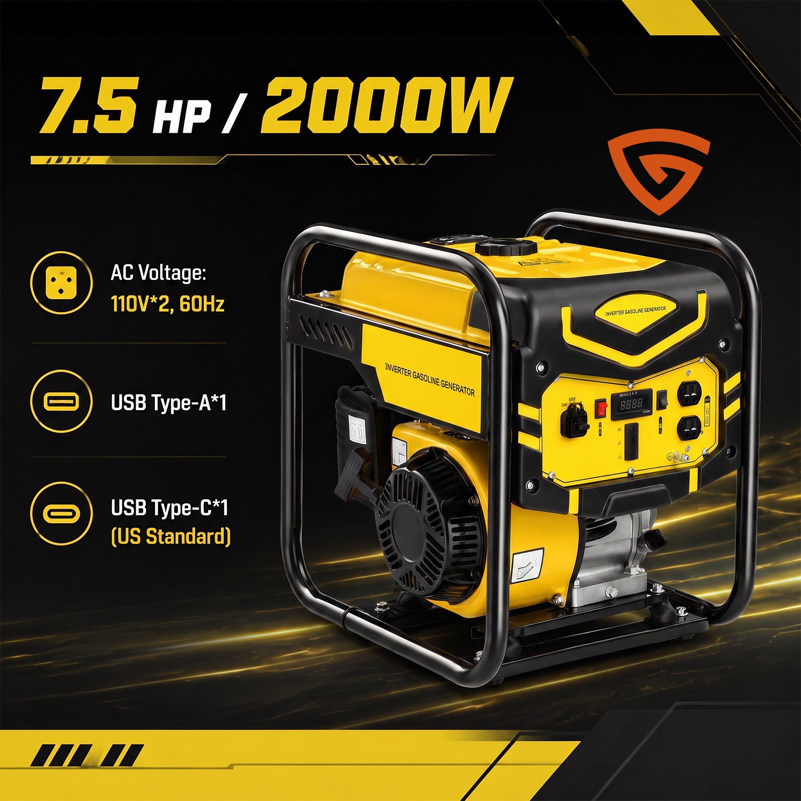 Portable Generator Quiet Emergency Outdoor Camping Portable Power Generator