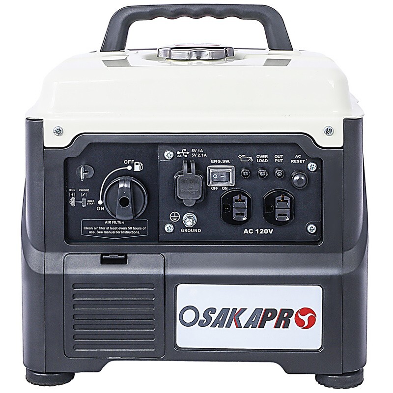 Portable Gasoline Inverter Generator 1200W Ultra-quiet Gas Engine Camping Home